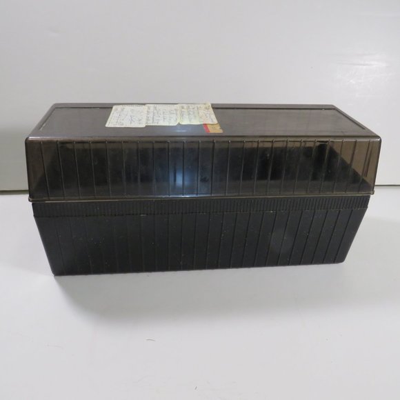 Vintage Eight Track Tape Case Amber Transparent Cover Black Solid Base - Picture 3 of 12